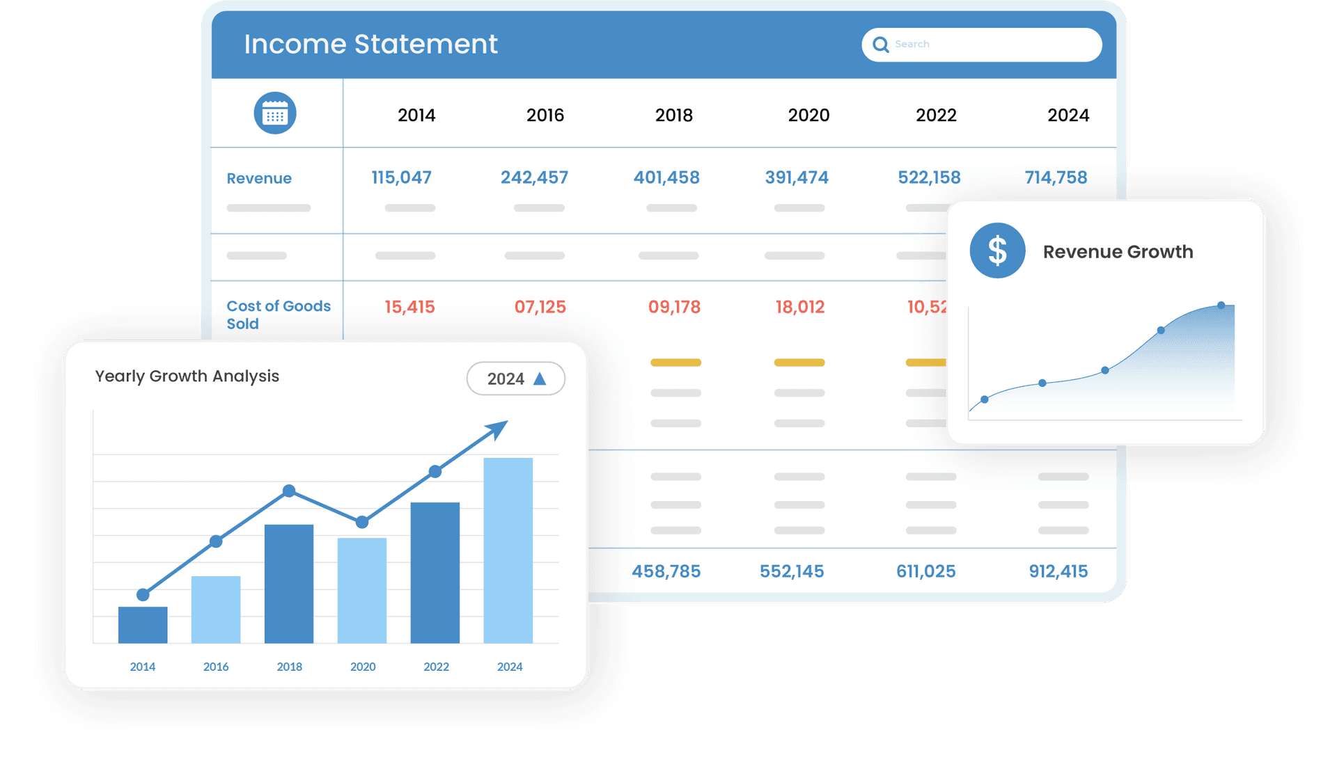 Financial Projection Dashboard Preview