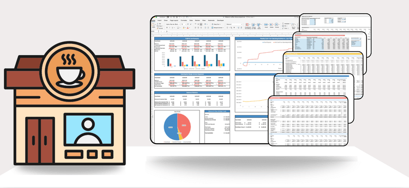 Coffee Shop Projection Template Excel